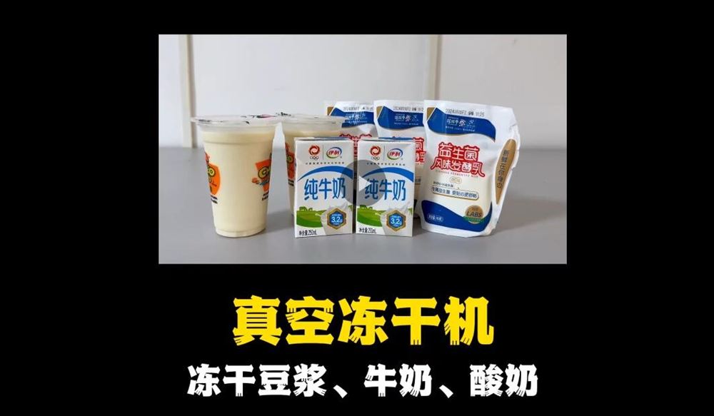 真空凍干機凍干豆?jié){、牛奶、酸奶