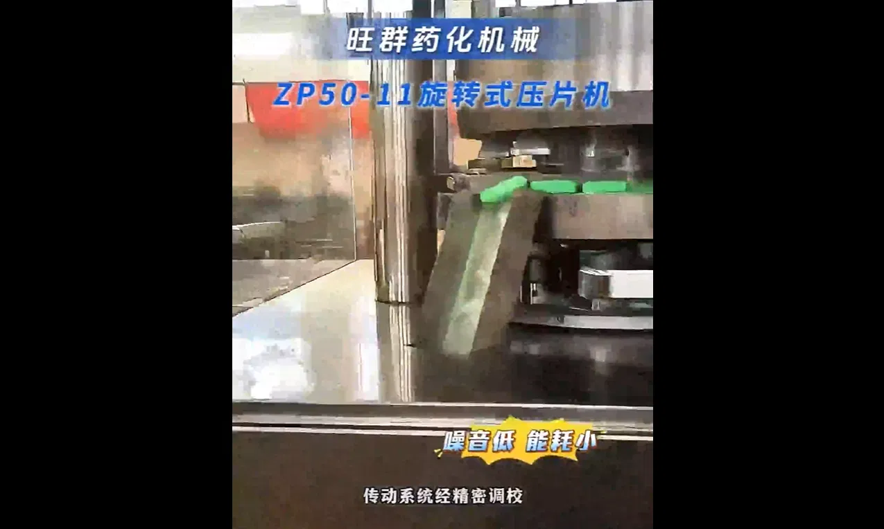 旺群藥機：ZP50-11旋轉式壓片機的運行視頻展示